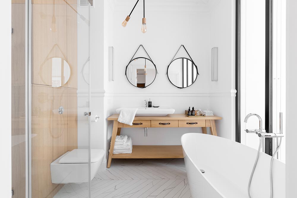Łazienka w stylu skandynawskim | proj. Domagała Design
