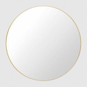 GUBI Wall Mirror – Round – Polished Brass