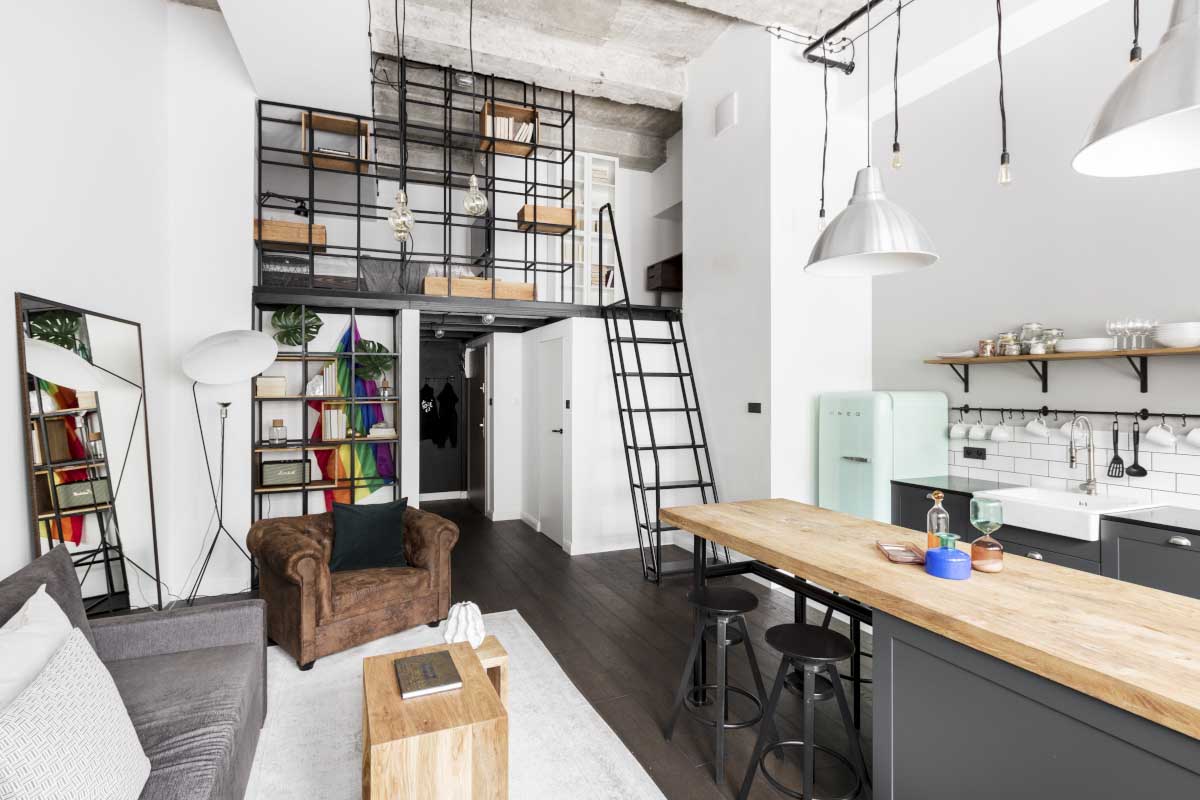 Mieszkanie w eklektycznym stylu w lofcie | proj. Lokal Studio