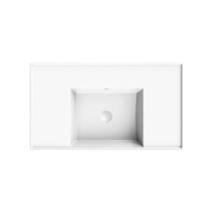 HushLab InLove umywalka wisząca z półkami po bokach 46×81 biała