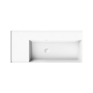 HushLab InLove umywalka wisząca z półką po lewej stronie 46×101 biała