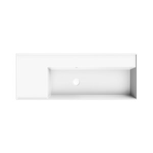 HushLab InLove umywalka wisząca z półką po lewej stronie 46×121 biała
