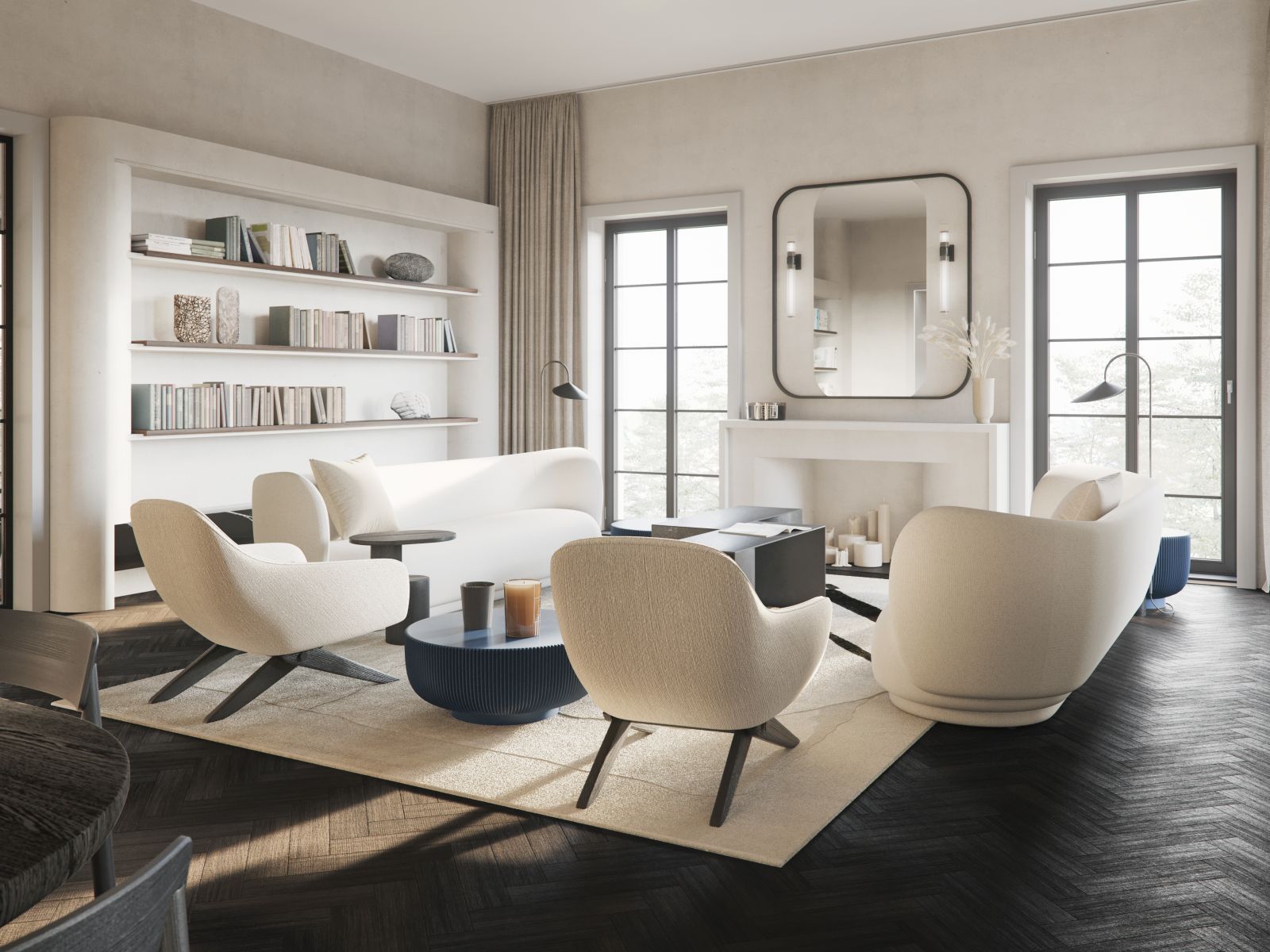 Palety beżów stwarza idealne warunki do stworzenia apartamentu w klasycznym stylu | proj. Studio.O