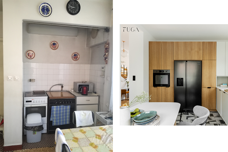 Kuchnia przed i po