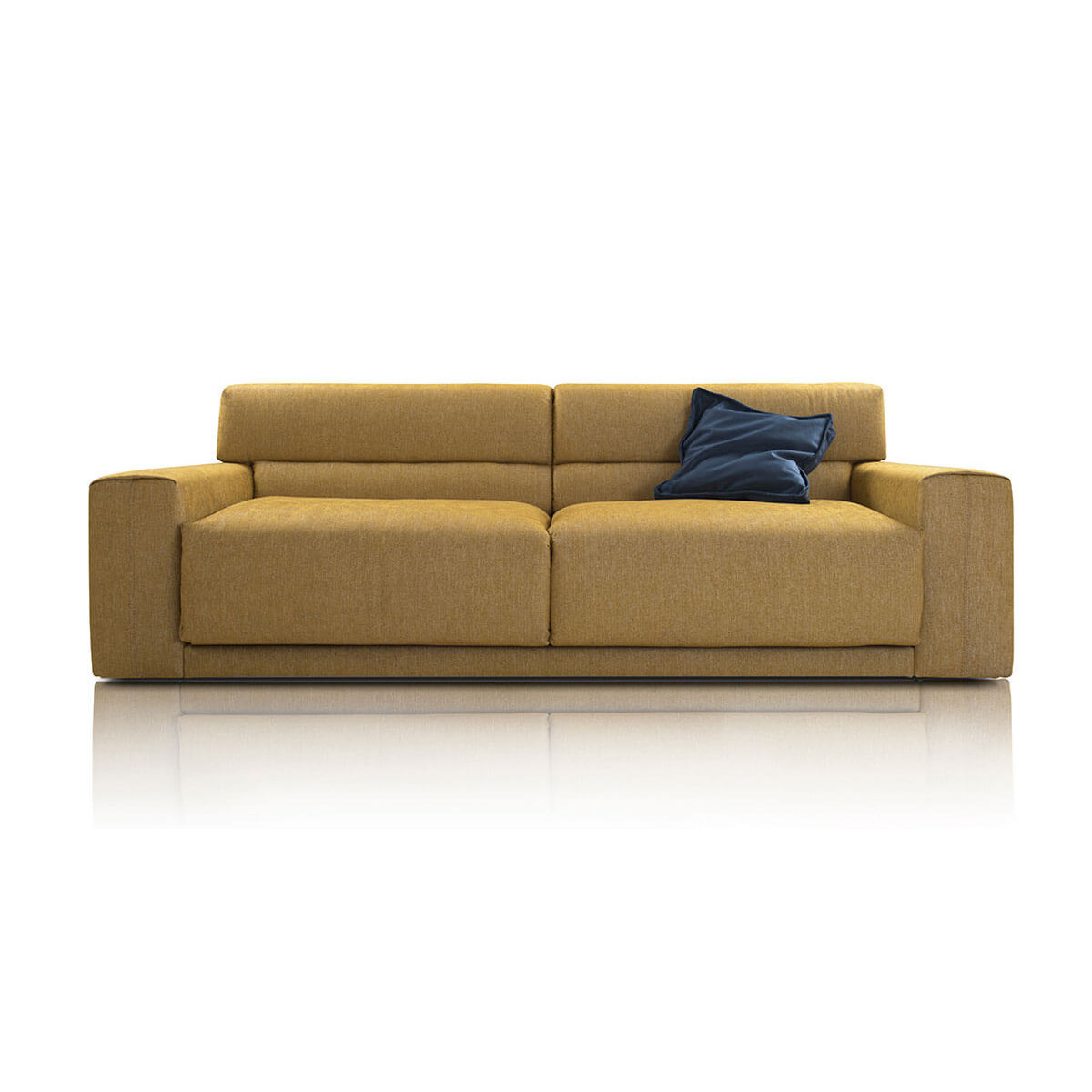 musztardowa sofa