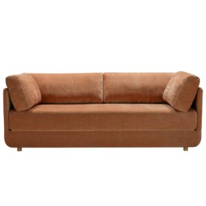 Sofa z funkcją spania Sits – model Stina – tkanina: Wildflower pale rust