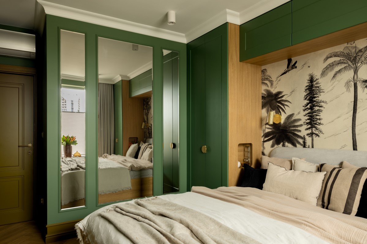zielona sypialnia