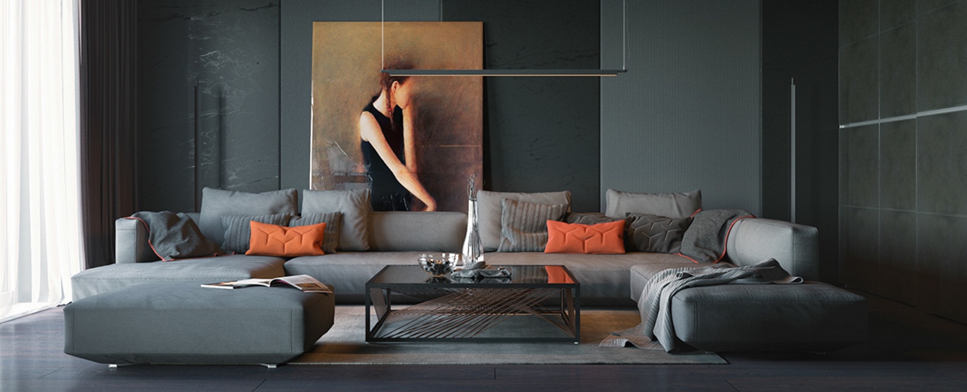 orange-and-black-interior-artwork-ideas